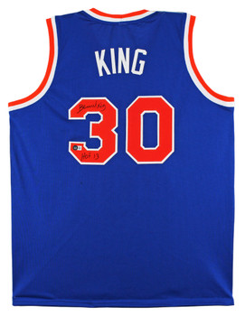 Bernard King "HOF '13" Authentic Signed Blue Pro Style Jersey BAS Witnessed