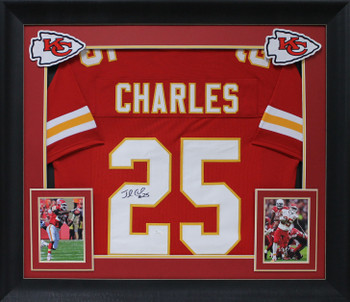 Jamaal Charles Authentic Signed Red Pro Style Framed Jersey BAS Witnessed
