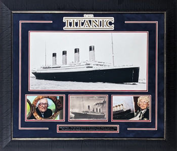 Millvina Dean Titanic Authentic Signed & Framed 3.5x5.5 Postcard BAS #AC33535