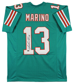 Dolphins Dan Marino Authentic Signed Teal Pro Style Jersey BAS