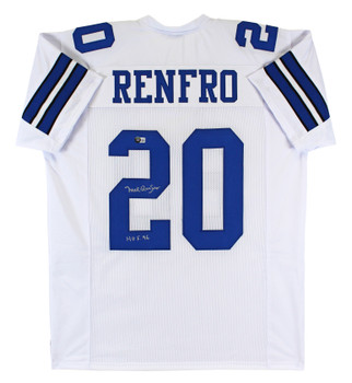 Mel Renfro "HOF 96" Authentic Signed White Pro Style Jersey BAS Witnessed
