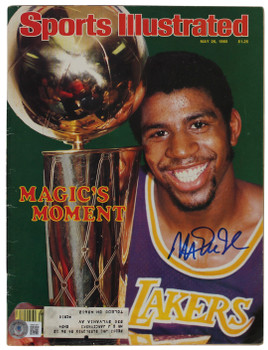 Lakers Magic Johnson Signed May 26, 1980 Sports Illustrated Magazine BAS Witness