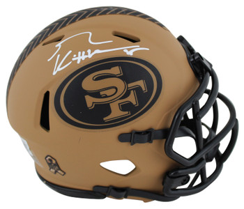 49ers George Kittle Signed Salute To Service II Speed Mini Helmet BAS Witnessed