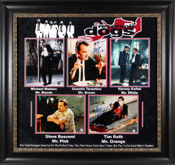 Reservoir Dogs (5) Tarantino, Madsen, Keitel, +2 Signed Photo Framed Display BAS