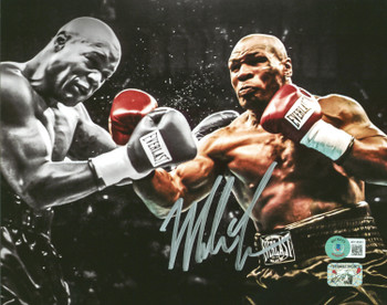 Mike Tyson Authentic Signed 8x10 Horizontal Vs Clifford Etienne Photo BAS