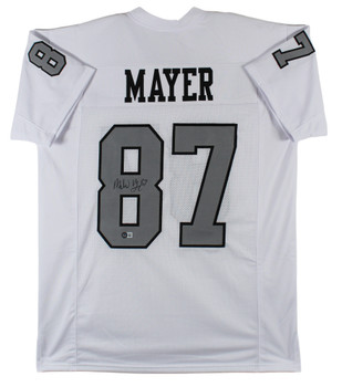 Michael Mayer Authentic Signed White Color Rush Pro Style Jersey BAS Witnessed