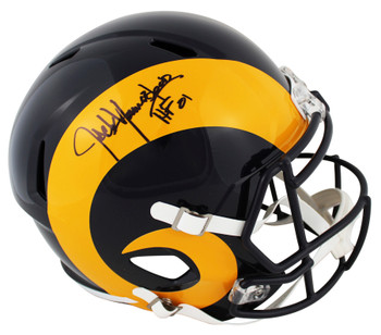 Rams Jack Youngblood "HOF 01"  Signed 1981-99 TB Full Size Speed Rep Helmet BAS