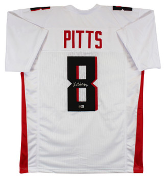 Kyle Pitts Authentic Signed White Pro Style Jersey Autographed BAS Witnessed