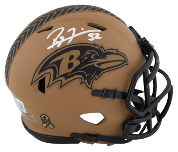 Ravens Ray Lewis Authentic Signed Salute To Service II Speed Mini Helmet BAS Wit