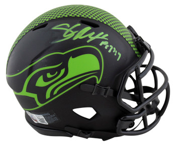 Seahawks Shaun Alexander Authentic Signed Eclipse Speed Mini Helmet BAS #BA86618