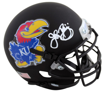 Kansas John Riggins Authentic Signed Black Schutt Mini Helmet BAS Witnessed