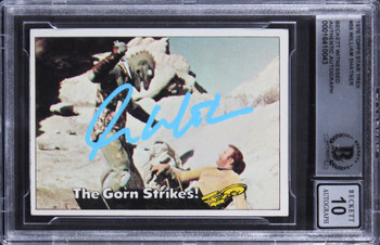 William Shatner Signed 1976 Topps Star Trek #56 Card Auto Graded 10! BAS Slabbed