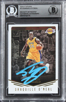 Lakers Shaquille O'Neal Authentic Signed 2016 Studio #73 Card BAS Slabbed