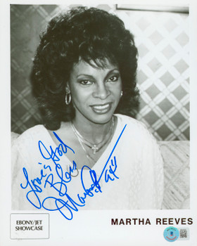 Martha Reeves R&B & Pop Musician "God Bless" Signed 8x10 Photo BAS #BL81230