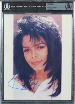 Janet Jackson Authentic Signed 8x10 Photo Autographed BAS Slabbed