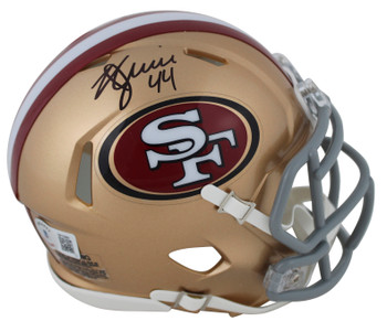 49ers Kyle Juszczyk Authentic Signed Speed Mini Helmet BAS Witnessed