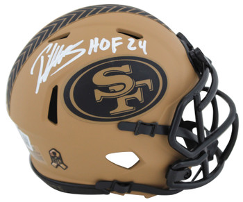 49ers Patrick Willis HOF 24 Signed Salute To Service II Speed Mini Helmet BAS W