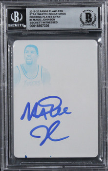 Lakers Magic Johnson Signed 2019 Panini Flawless #4 #1/1 Card Auto 10! BAS Slab