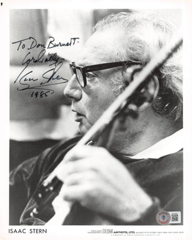 Isaac Stern "To Don Burnett, Cordially" Authentic Signed 8x10 Photo BAS #BL44755