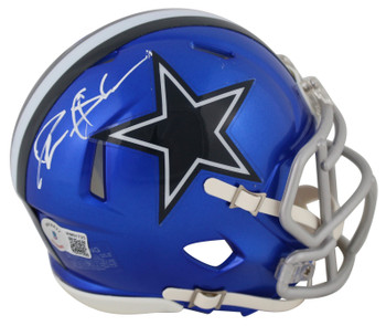 Cowboys Deion Sanders Signed Flash Speed Mini Helmet BAS Witnessed #WM91735