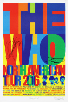 (3) Townshend, Daltrey Signed 18x27 2016 The Who Hits 50! Poster BAS #AD38597