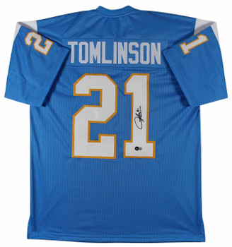 LaDainian Tomlinson Authentic Signed Powder Blue Pro Style Jersey BAS Witness 2