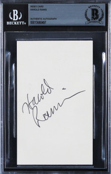 Harold Ramis Ghostbusters Authentic Signed 3x5 Index Card BAS Slabbed