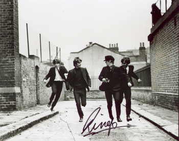 Ringo Starr The Beatles Authentic Signed 8x10 Black & White Photo JSA #XX56332