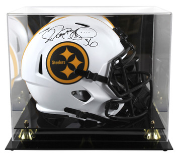 Steelers Jerome Bettis Signed Lunar Full Size Speed Rep Helmet w/ Case BAS Wit