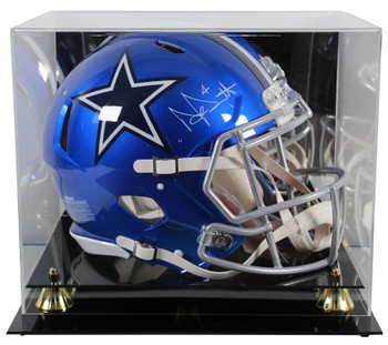 Cowboys Dak Prescott Signed Flash F/S Speed Proline Helmet w/ Case BAS Witness
