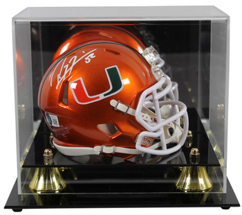 Miami Ray Lewis Authentic Signed Flash Speed Mini Helmet W/ Case BAS Witnessed