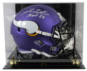 Vikings Fran Tarkenton "HOF 86" Signed Full Size Speed Rep Helmet W/ Case BAS W