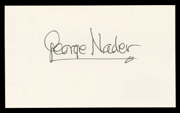 George Nader The Female Animal Authentic Signed 3x5 Index Card BAS #BL98821