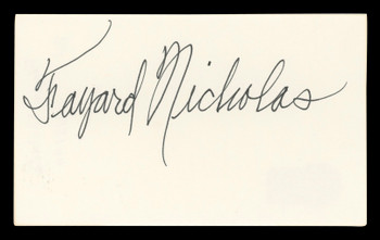 Fayard Nicholas The Pirate Authentic Signed 3x5 Index Card BAS #BL98809