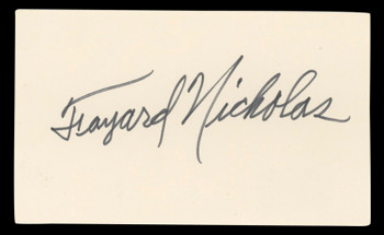 Fayard Nicholas The Pirate Authentic Signed 3x5 Index Card BAS #BL98800
