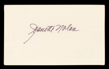 Jeanette Nolan Man Who Shot Liberty Valance Signed 3x5 Index Card BAS #BL98797