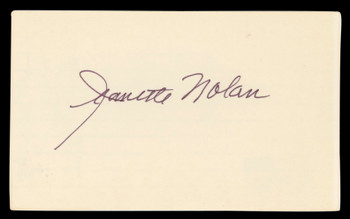 Jeanette Nolan Man Who Shot Liberty Valance Signed 3x5 Index Card BAS #BL98799