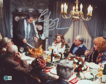 Chevy Chase Christmas Vacation Signed 11x14 Turkey Dinner Photo BAS Witnessed 2