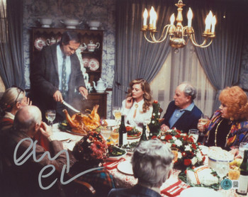 Chevy Chase Christmas Vacation Signed 11x14 Turkey Dinner Photo BAS Witnessed 1