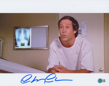 Chevy Chase Fletch Signed 11x14 Horizontal Doctor Visit Photo BAS Witnessed