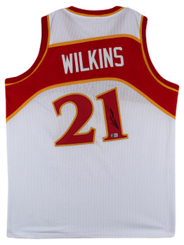 Dominique Wilkins Authentic Signed White Pro Style Jersey BAS Witnessed
