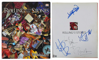 The Rolling Stones (5) Jagger, Richards, Watts, Wyman & Havers Signed Book BAS