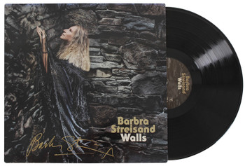 Barbra Streisand Authentic Signed Walls Album Cover W/ Vinyl BAS #AC94843
