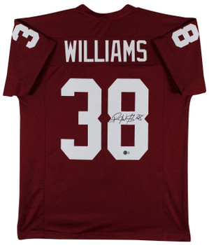 Oklahoma Roy Williams Authentic Signed Maroon Pro Style Jersey BAS Witnessed