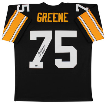 Steelers Joe Greene "HOF 87" Signed Black Mitchell & Ness Jersey BAS Witnessed