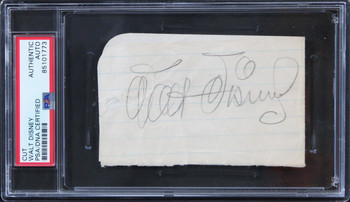 Walt Disney Authentic Signed 2.75x4.25 Cut Signature Sears LOA & PSA/DNA Slabbed