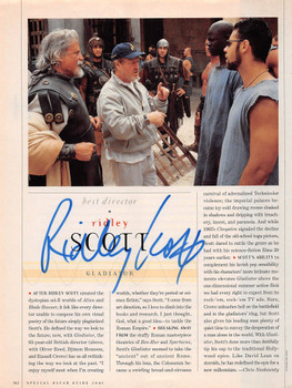 Ridley Scott Authentic Signed 8x10.5 Magazine Page Autographed BAS LOA #AD38614