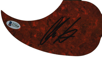 Chris Lane Musician Authentic Signed Red Acoustic Guitar Pick Guard BAS #G73040
