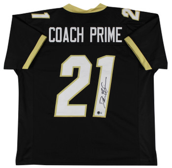 Colorado Deion Sanders Signed Coach Prime Black Pro Style Jersey BAS Witnessed 2