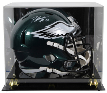 Eagles D'Andre Swift Authentic Signed Full Size Speed Rep Helmet w/ Case BAS Wit